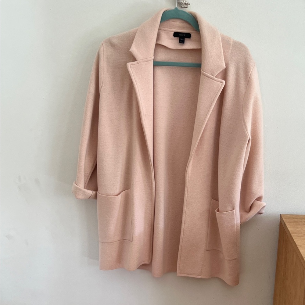 J. Crew Light Pink Knit Blazer